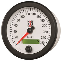 Load image into Gallery viewer, Autometer Stack Instruments 88MM 0-260 KM/H Programmable Speedometer - White
