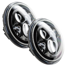 Load image into Gallery viewer, Oracle 7in High Powered LED Headlights - Black Bezel - ColorSHIFT No Controller
