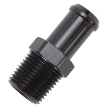 Load image into Gallery viewer, Edelbrock Hose End Straight 1/2In NPT to 5/8In Barb Black Anodize
