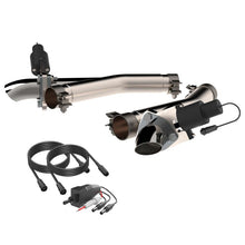 Load image into Gallery viewer, QTP 11-18 Dodge Durango 5.7L 2.5in 304SS Aggressor Cutout Dual Mid Pipes
