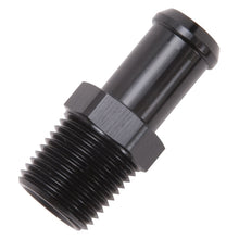 Load image into Gallery viewer, Edelbrock Hose End Straight 1/2In NPT to 5/8In Barb Black Anodize
