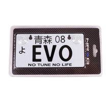 Load image into Gallery viewer, NRG Mini JDM Style Aluminum License Plate (Suction-Cup Fit/Universal) - EVO
