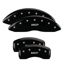 Load image into Gallery viewer, MGP 4 Caliper Covers Engraved Front &amp; Rear MGP Black Finish Silver Characters 2016 Kia Sedona

