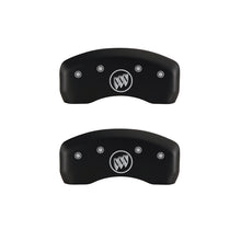 Load image into Gallery viewer, MGP 4 Caliper Covers Engraved Front Buick Engraved Rear Buick Shield Red finish silver ch
