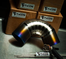 Load image into Gallery viewer, Ticon Industries 1.88in 7.5 Degree 1.5D/2.82in CLR Loose Radius 1mm Wall Titanium Pie Cuts - 6pk

