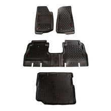 Load image into Gallery viewer, Rugged Ridge Floor Liner Front/Rear/Cargo Black 18-21 Jeep Wrangler JL 4 Dr (Excl. 4XE Models)
