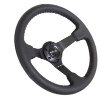 Load image into Gallery viewer, NRG Reinforced Steering Wheel (350mm / 3in. Deep) Bk Leather w/Bk BBall Stitch (Odi Bakchis Edition)
