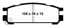 Load image into Gallery viewer, EBC 93-96 Subaru Impreza 1.8 Yellowstuff Rear Brake Pads
