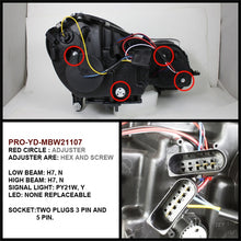 Load image into Gallery viewer, Spyder Mercedes Benz E-Class 07-09 Projector Headlights Halogen - DRL Chrm PRO-YD-MBW21107-DRL-C
