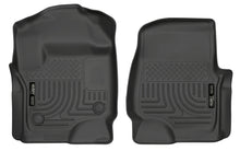 Load image into Gallery viewer, Husky Liners 2017 Ford Super Duty (Crew Cab / Super Cab) WeatherBeater Black Front Floor Liners
