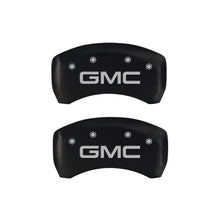 Load image into Gallery viewer, MGP 4 Caliper Covers Engraved Front &amp; Rear GMC Red finish silver ch
