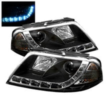 Load image into Gallery viewer, Spyder Volkswagen Passat 01-05 Projector Headlights DRL Black High H1 Low H1 PRO-YD-VP01-DRL-BK
