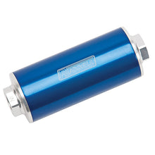 Load image into Gallery viewer, Russell Performance Profilter Fuel Filter 6in Long 10 Micron -10AN Inlet -10AN Outlet - Blue
