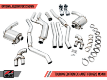Load image into Gallery viewer, AWE Tuning 2019+ BMW M340i (G20) Resonated Touring Edition Exhaust (Use OE Tips)
