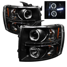 Load image into Gallery viewer, Spyder Chevy Silverado 1500 07-13 Projector Headlights LED Halo LED Blk PRO-YD-CS07-HL-BK
