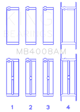 Load image into Gallery viewer, King Nissan VG20E/VG20DET V6 (Size 0.5) Main Bearing Set
