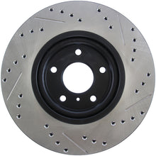 Load image into Gallery viewer, StopTech 06-07 350Z / 05-07 G35 exp Sport/ 06-07 G35X SportStop Slotted &amp; Drilled Front Right Rotor
