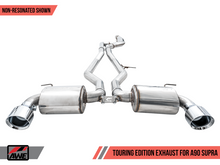 Load image into Gallery viewer, AWE 2020 Toyota Supra A90 Non-Resonated Touring Edition Exhaust - 5in Chrome Silver Tips
