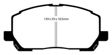 Load image into Gallery viewer, EBC 00-03 Toyota Highlander 2.4 2WD Greenstuff Front Brake Pads
