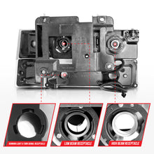 Load image into Gallery viewer, ANZO 88-98 Chevrolet C1500 Crystal Headlights w/ Light Bar Black Housing w/ Signal Side Markers 8Pcs
