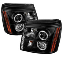 Load image into Gallery viewer, Spyder Cadillac Escalade 02-06 Projector Halogen Model- LED Halo DRL Blk PRO-YD-CE02-DRL-BK
