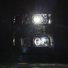 Load image into Gallery viewer, AlphaRex 16-18 Chevy 1500HD LUXX LED Proj Headlights Chrome w/Seq Actv Lgt / Seq Sig (Req PN 810023)
