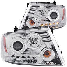 Load image into Gallery viewer, ANZO 2004-2008 Ford F-150 Projector Headlights w/ Halo and LED Chrome
