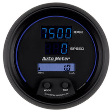 Load image into Gallery viewer, Autometer 85.7mm Black Digital 8000rpm/160mph or 260kmph Electric Tachometer/Speedometer Combo
