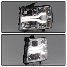 Load image into Gallery viewer, Spyder Chevy Silverado 1500 07-13 Version 3 Projector Headlights - Chrome PRO-YD-CS07V3-LBDRL-C
