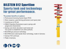 Load image into Gallery viewer, Bilstein B12 (Sportline) Suspension Kit 13-18 BMW 320i Front and Rear Monotube Suspension Kit
