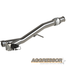 Load image into Gallery viewer, QTP 14-18 Chevrolet Silverado 1500 4.8L/5.3L EC/CC Standard Bed 3in 304SS Aggressor Cutout Mid Pipe
