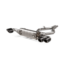 Load image into Gallery viewer, Akrapovic 2017+ Alfa Romeo Stelvio Quadrifoglio Slip-On Line (Titanium) w/Titanium/Carbon Fiber Tips
