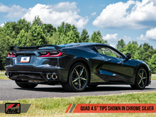 Load image into Gallery viewer, AWE Tuning 2020 Chevrolet Corvette (C8) Touring Edition Exhaust - Quad Chrome Silver Tips
