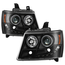 Load image into Gallery viewer, Spyder Chevy Suburban 1500 07-14 Projector Headlights LED Halo LED All Black PRO-YD-CSUB07-HL-BKV2
