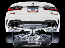 Load image into Gallery viewer, AWE Tuning 2019+ BMW M340i (G20) Track Edition Exhaust - Quad Diamond Black Tips
