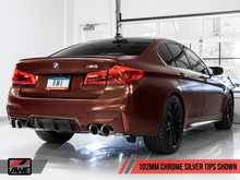 Load image into Gallery viewer, AWE Tuning 18-19 BMW M5 (F90) 4.4T AWD SwitchPath Cat-back Exhaust - Chrome Silver Tips
