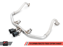 Load image into Gallery viewer, AWE Tuning Porsche 718 Boxster / Cayman Track Edition Exhaust - Diamond Black Tips
