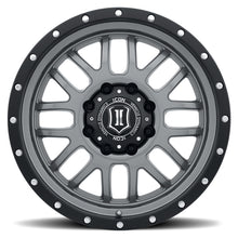 Load image into Gallery viewer, ICON Alpha 20x9 8x6.5 19mm Offset 5.75in BS 125.2mm Bore Gun Metal Wheel
