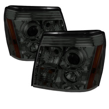 Load image into Gallery viewer, Spyder Cadillac Escalade 02-06 Projector Halogen Model- LED Halo DRL Smke PRO-YD-CE02-DRL-SM
