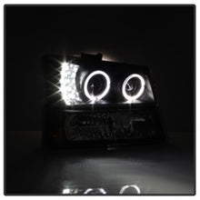 Load image into Gallery viewer, xTune Chevy Silverado 03-06 Projector Headlights 4pcs - LED Halo - Black PRO-JH-CSIL03-SET-BK
