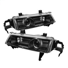 Load image into Gallery viewer, Spyder Honda Prelude 92-96 Projector Headlights LED Halo Black High H1 Low H1 PRO-YD-HP92-BK
