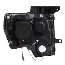 Load image into Gallery viewer, ANZO 2009-2014 Ford F-150 Projector Headlights w/ U-Bar Switchback Black w/ Amber
