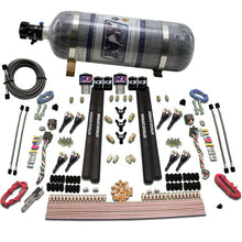 Load image into Gallery viewer, Nitrous Express SX2 Dual Stage/Gas/Rails 8 Nozzles Nitrous Kit (200-1200HP) w/Composite Bottle
