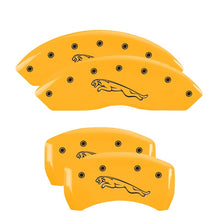 Load image into Gallery viewer, MGP 4 Caliper Covers Engraved Front &amp; Rear I-Vtec Yellow Finish Black Char 2017 Acura ILX
