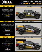 Load image into Gallery viewer, ICON 2019+ Ford Ranger Multi Rate Leaf Pack w/Add In Leaf
