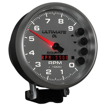 Load image into Gallery viewer, AutoMeter Gauge Tach 5in. 9K RPM Pedestal Datalogging Ultimate Dl Playback Silver
