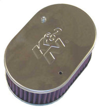 Load image into Gallery viewer, K&amp;N Universal Custom Air Filter - Oval Shape 2in Neck Flange / 5.25in ID / 2.5in Height - Red
