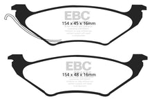 Load image into Gallery viewer, EBC 96-2000 Plymouth Voyager 3.0L (15in Wheels) Yellowstuff Rear Brake Pads
