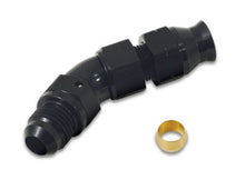 Load image into Gallery viewer, Vibrant 45 Degree 1/2in Tube to Male -8AN Flare Adapter w/ Olive Inserts
