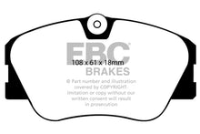 Load image into Gallery viewer, EBC 86-93 Mercedes-Benz 190/190E 2.3 16v Redstuff Front Brake Pads
